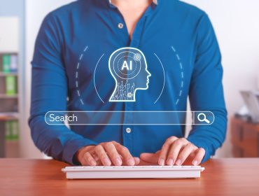 Search engine with AI to improve and optimize data search. AI-enabled search engine and chat bar.